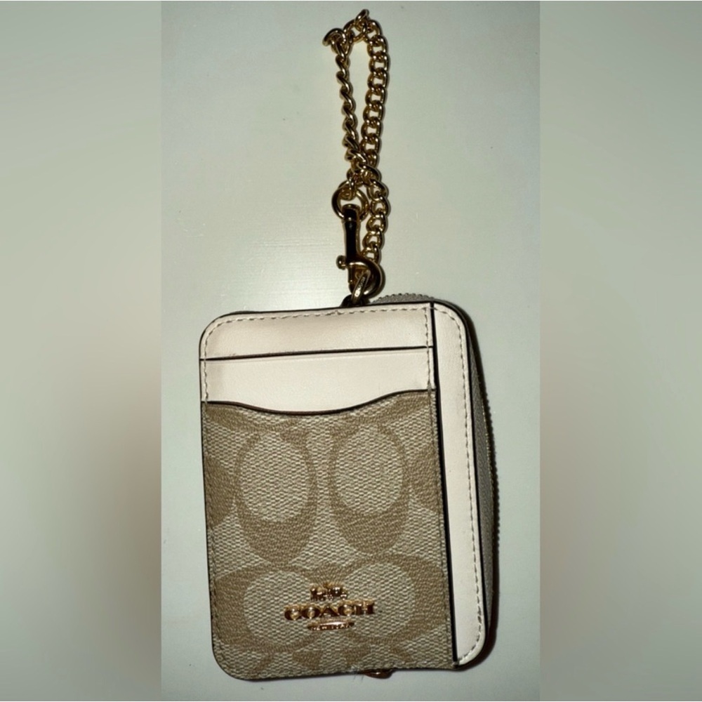 Coach Beige and Gold Wallet